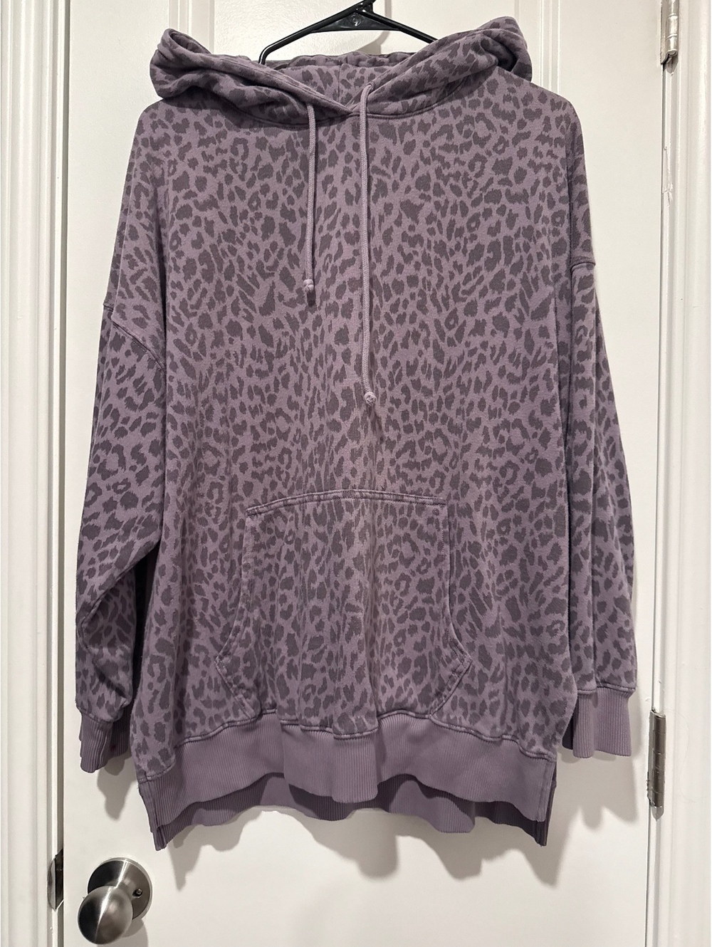 American Eagle Leopard Print Jegging Fit Hoodie, Size M